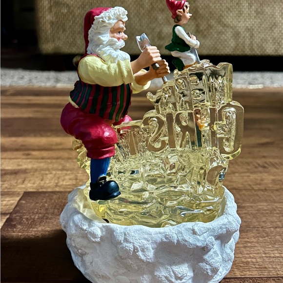 ABC ~Vintage Santa Claus Musical (8 Songs) Lighted Merry Christmas Ice Carving - Picture 12 of 15